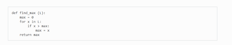 find_max() in python