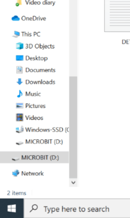 download to microbit transfer